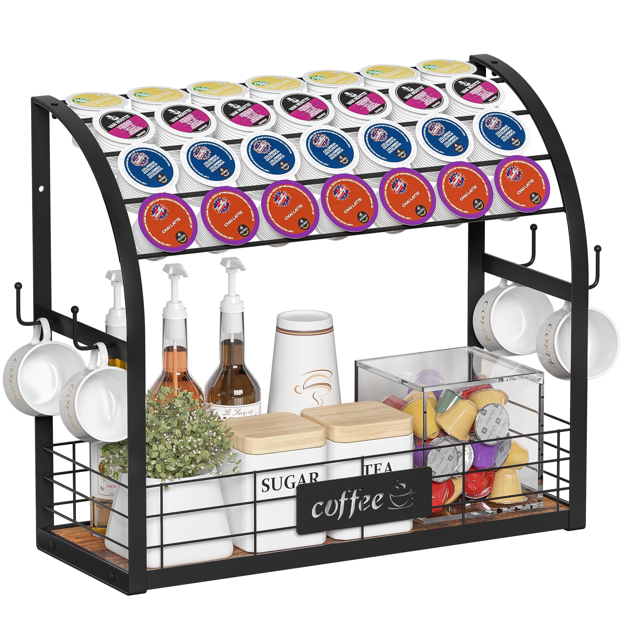 Greatseas front angled overview showing compact organizer and tidy coffee setup
