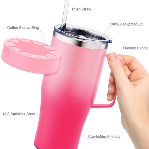 Greatyos lid and straw set up showing leak-resistant tumbler convenience benefit