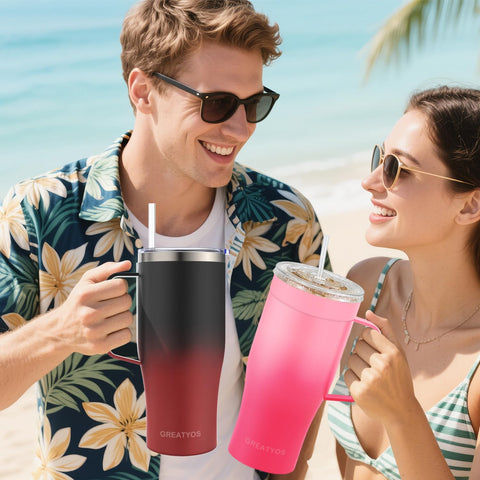 Greatyos next to three cup sizes illustrating universal fit and compatibility benefit