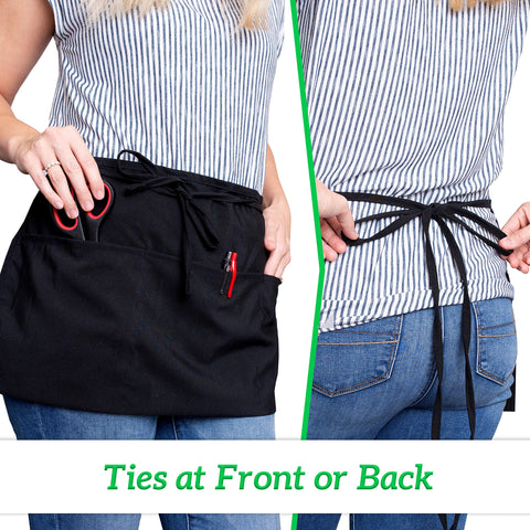 GREEN LIFESTYLE apron worn by server showing professional, mobile comfort
