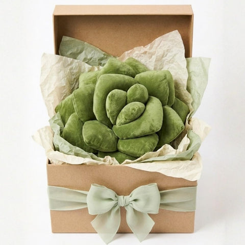Green Philosophy Co. pillow on bed creates cozy plant-inspired bedroom vibe