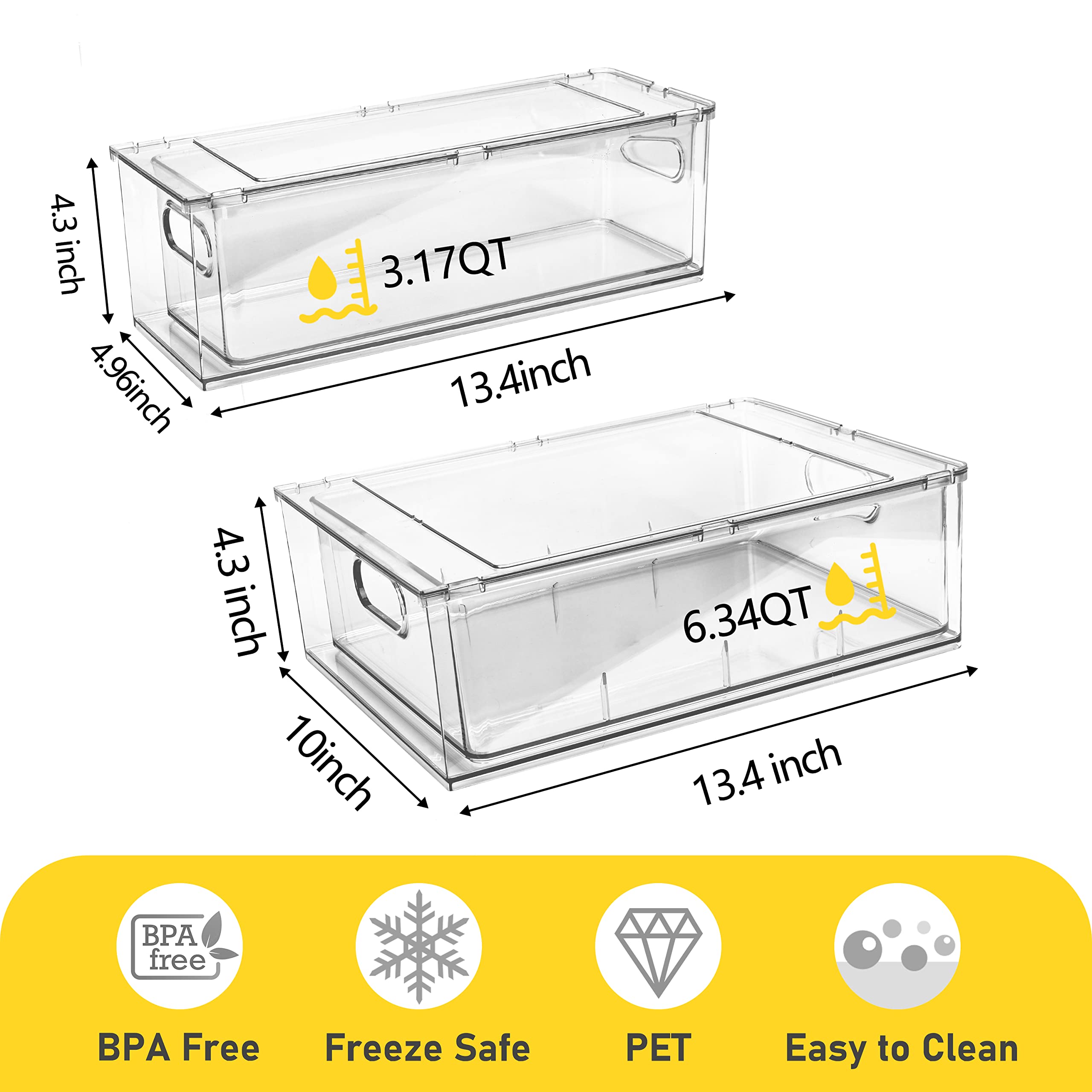 Greenby drawer close-up of smooth plastic texture for easy cleaning benefit