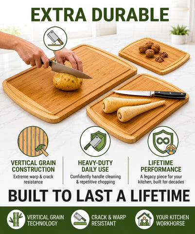 Greener Chef edge profile showing board thickness and solid construction