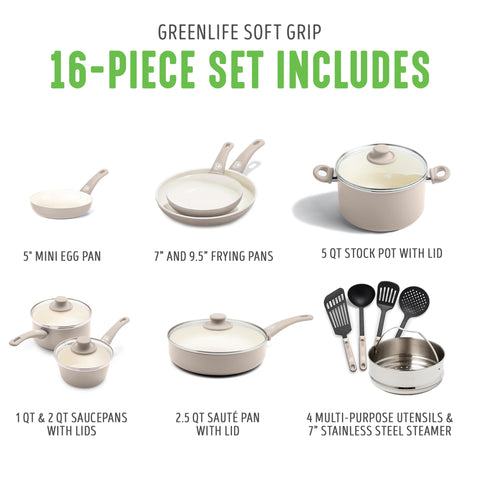 GreenLife 4-inch mini frypan beside utensil showing compact size advantage