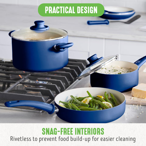 GreenLife four kitchen utensils arranged showing included tools and scratch-safe use