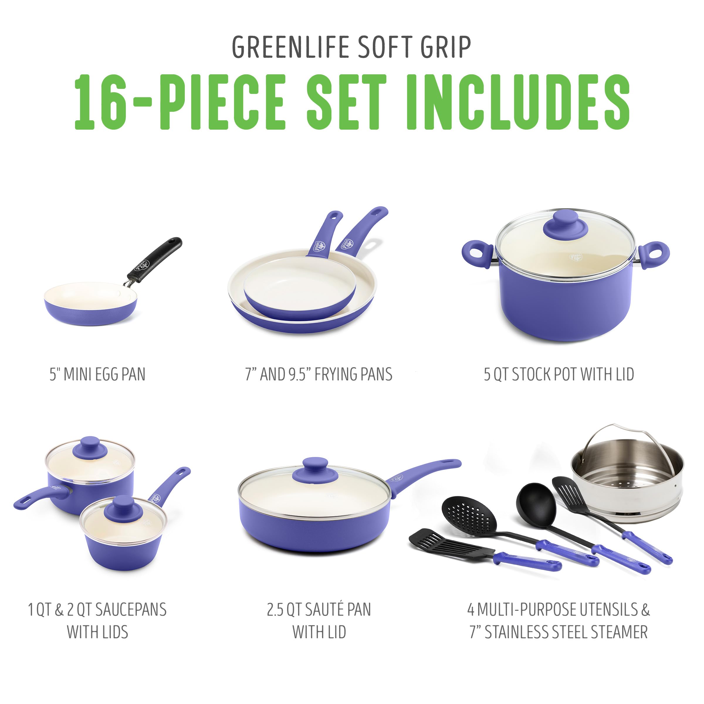 GreenLife stay-cool soft grip handle detail offering comfortable secure hold