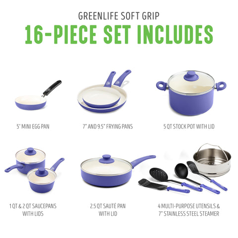 GreenLife stay-cool soft grip handle detail offering comfortable secure hold