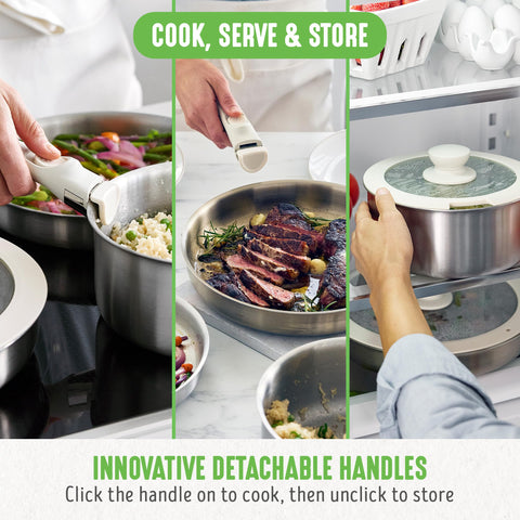 GreenLife smooth snag-free interior close-up for easy cleaning and food release