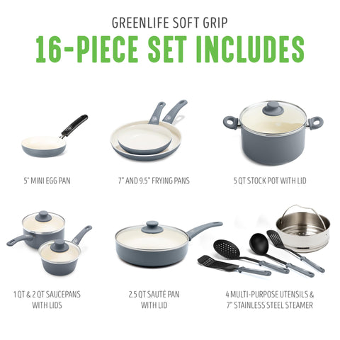 GreenLife close-up of ceramic nonstick surface, smooth finish for easy food release