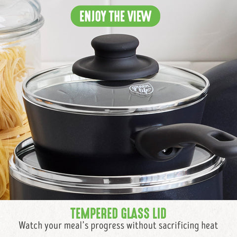 GreenLife sauté pan in use browning food evenly for better cooking results