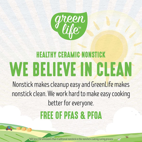 GreenLife soft-grip handle close-up offering comfortable secure grip benefit