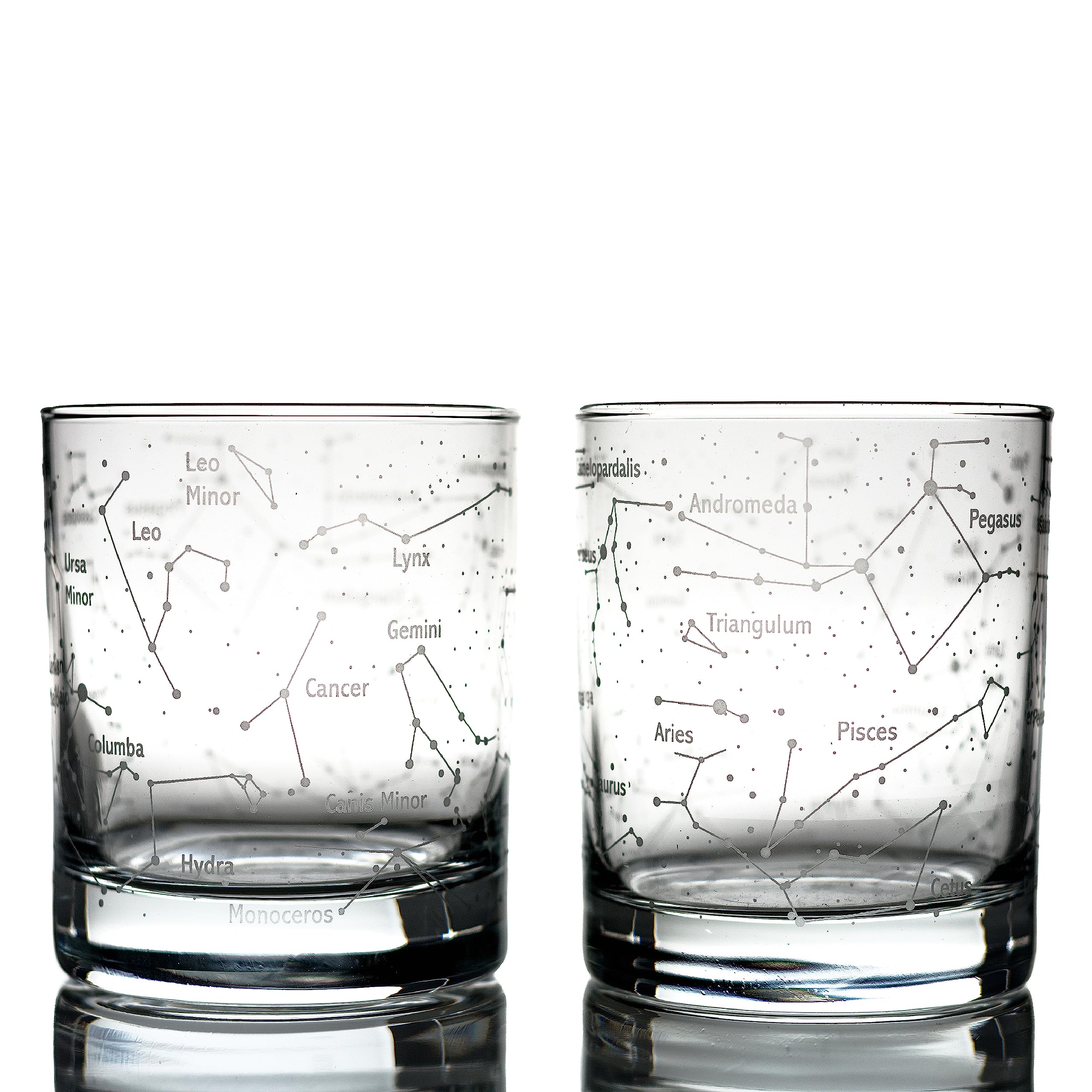 Greenline Goods front view of etched tumblers showing constellation wrap and clean silhouette