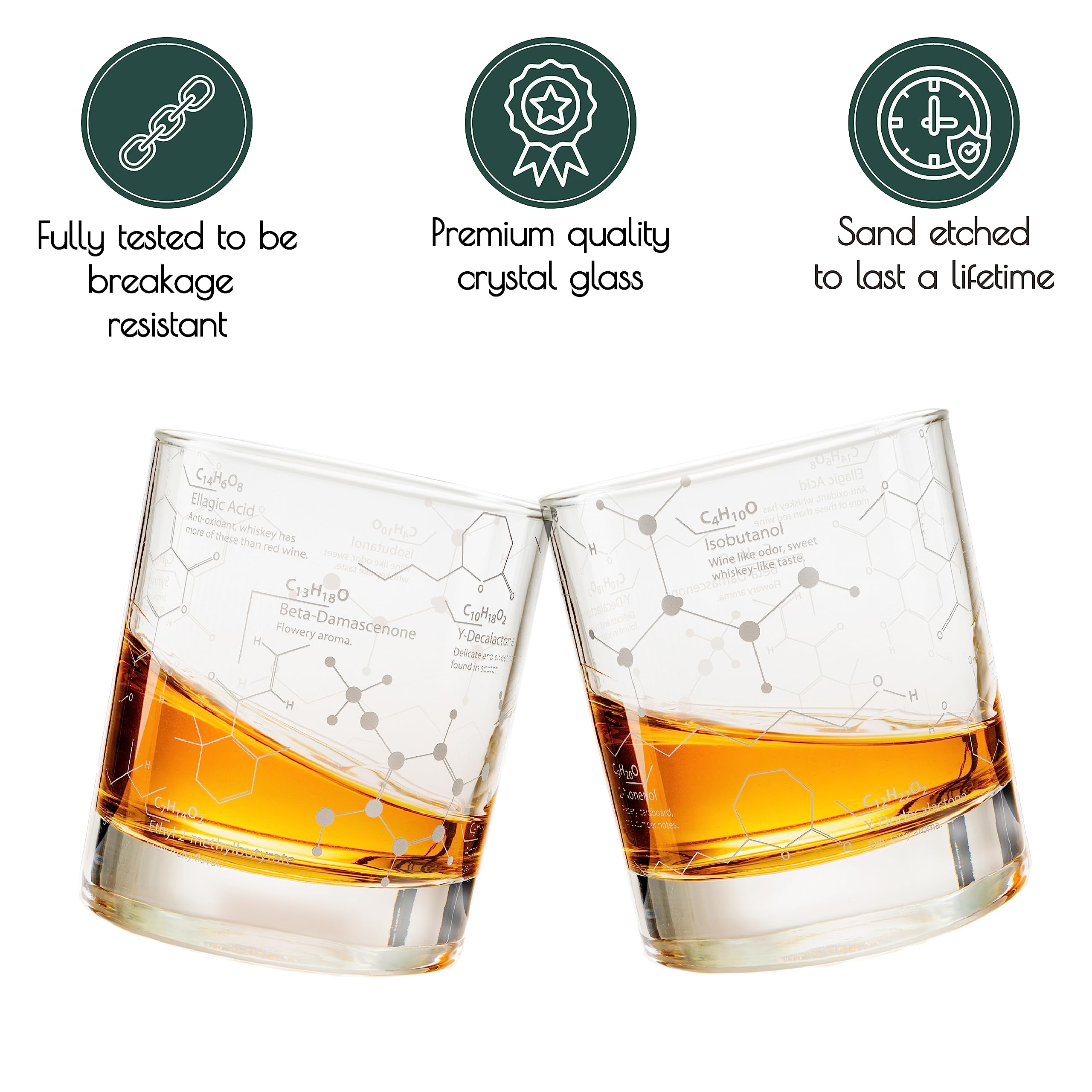 Greenline Goods glass held in hand showing 10 oz scale and confident, comfortable grip