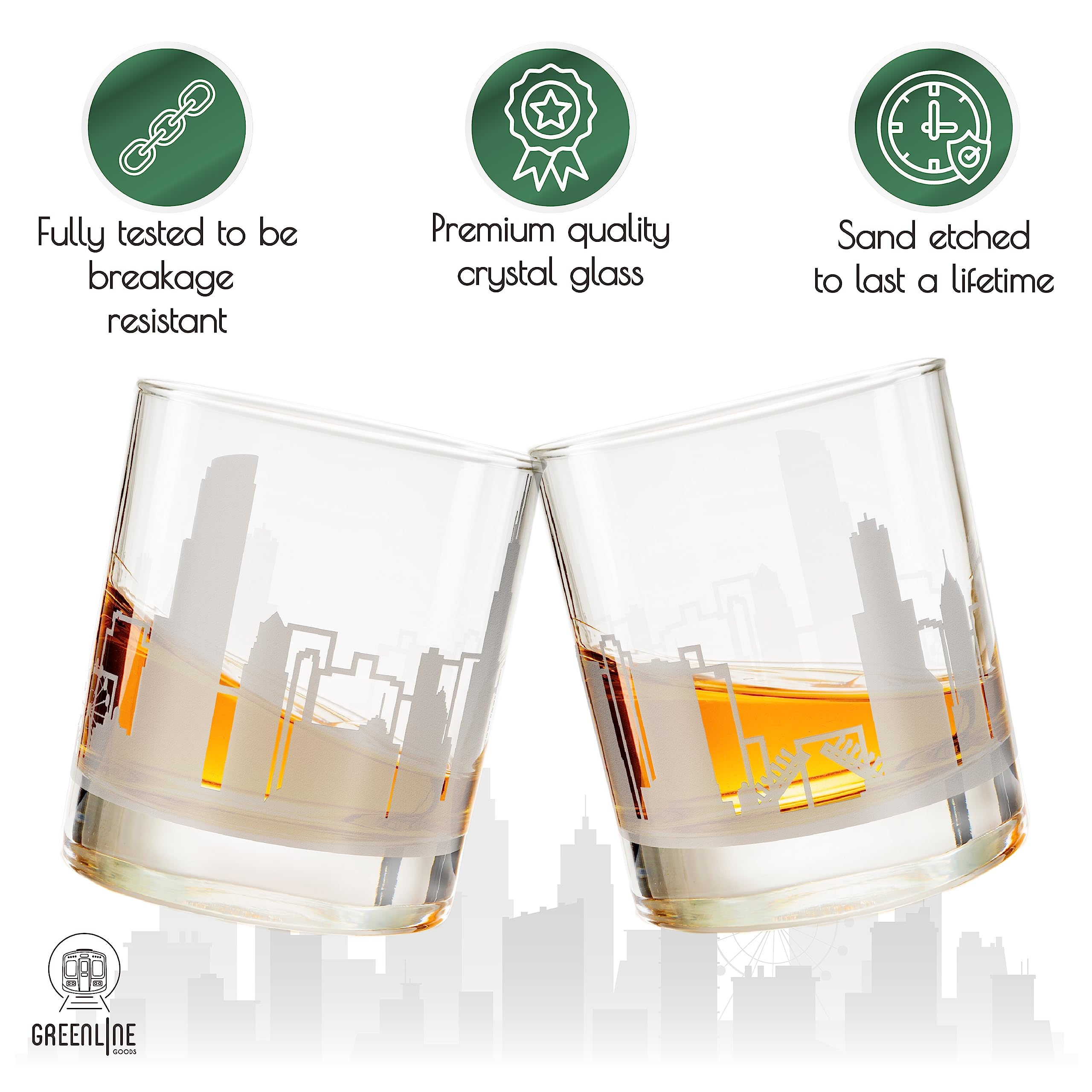 Greenline Goods glass in hand with scale and comfortable grip benefit