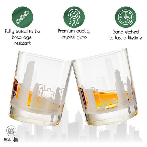 Greenline Goods glass in hand with scale and comfortable grip benefit