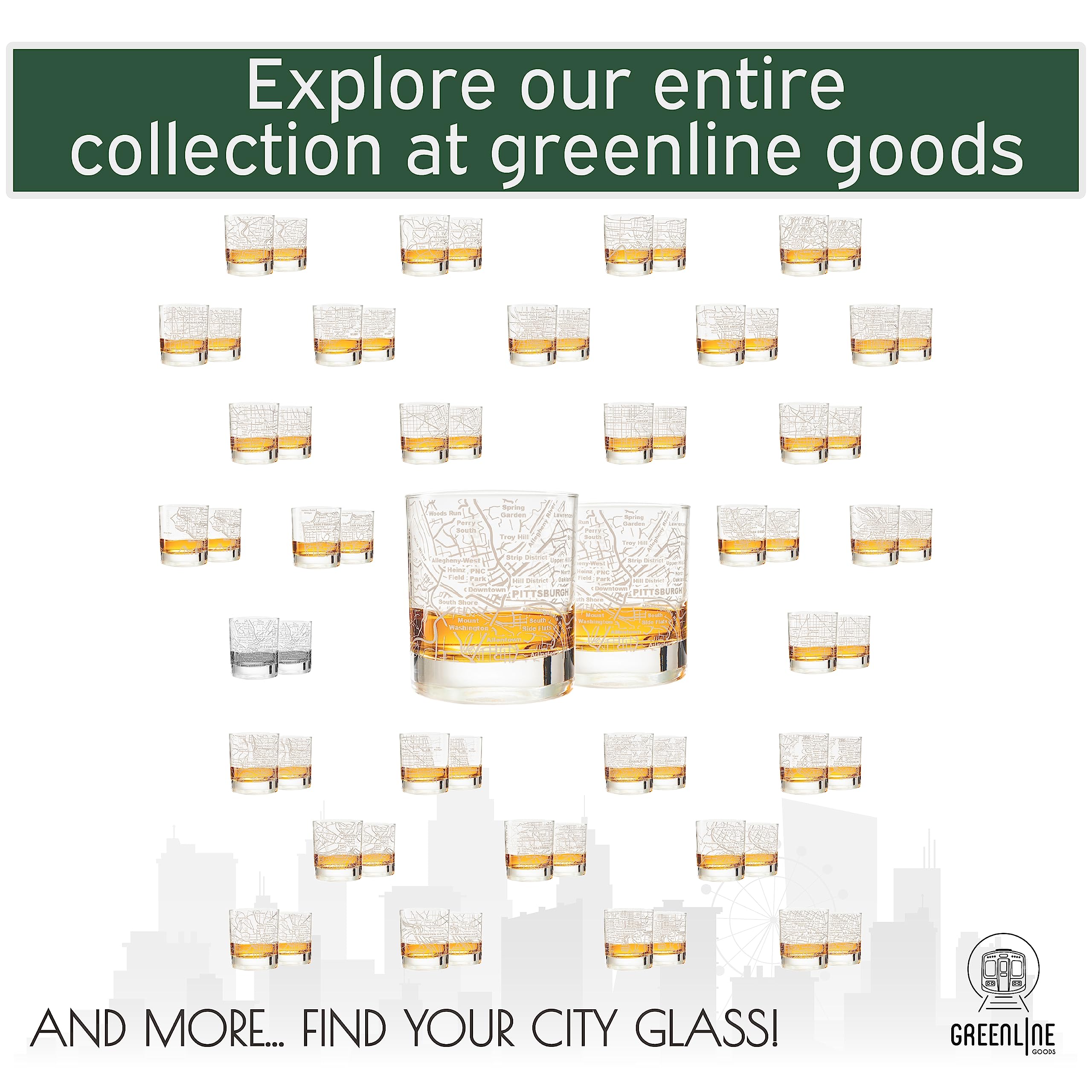 Greenline Goods tumblers on a home bar suggesting local pride and stylish entertaining
