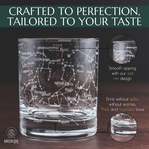 Greenline Goods tumbler with old fashioned cocktail showing elegant presentation and clarity
