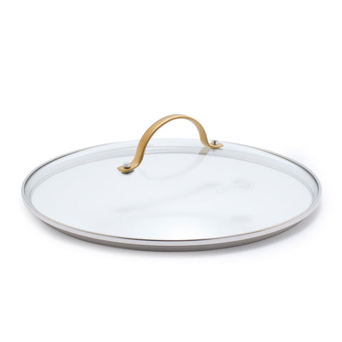 GreenPan 10-inch lid front view showing clear glass and stylish benefit