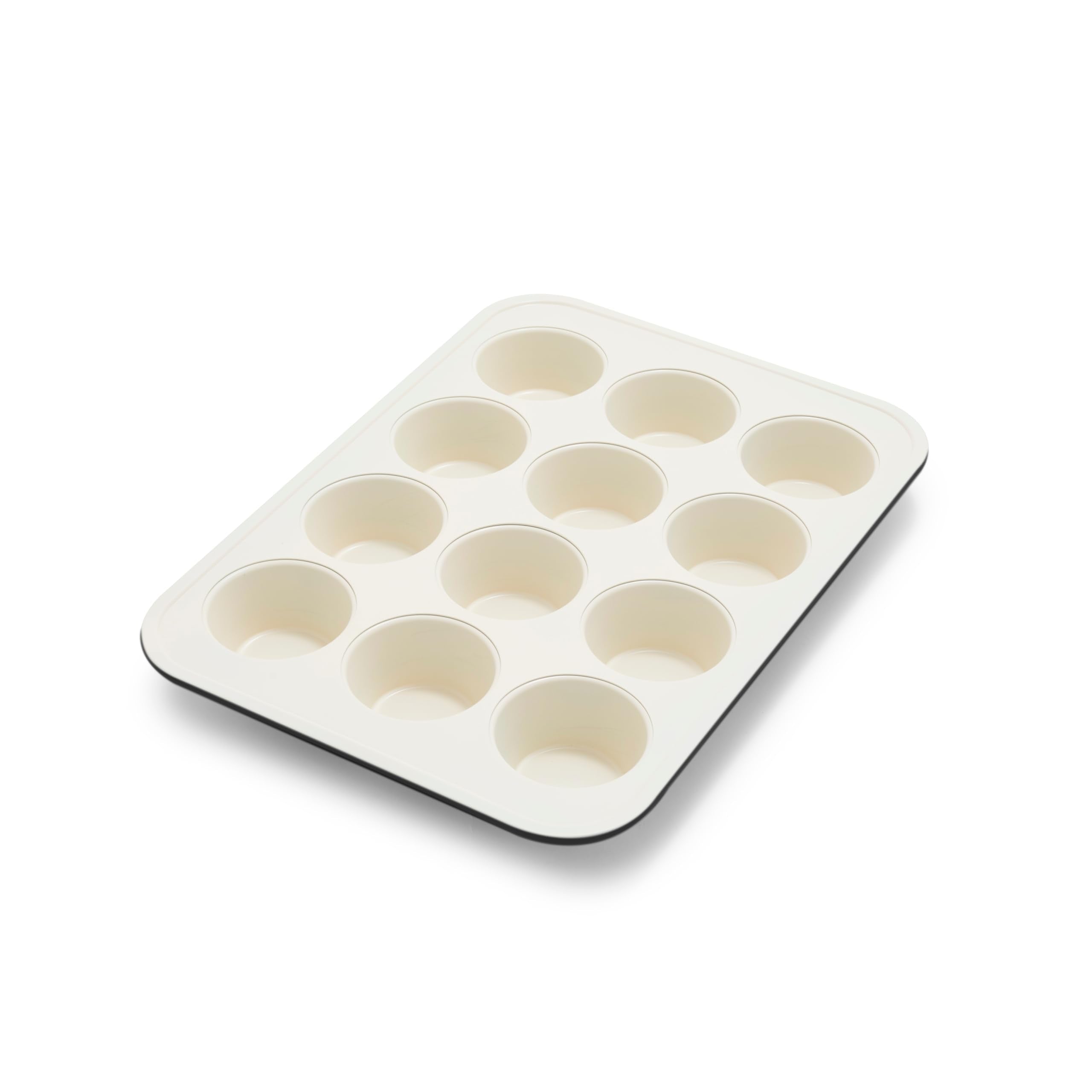 GreenPan Bakewell front view showing 12 cups with bright finish and easy baking
