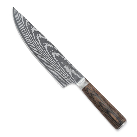 GreenPan Bobby Flay front view showing full knife and balanced design benefit