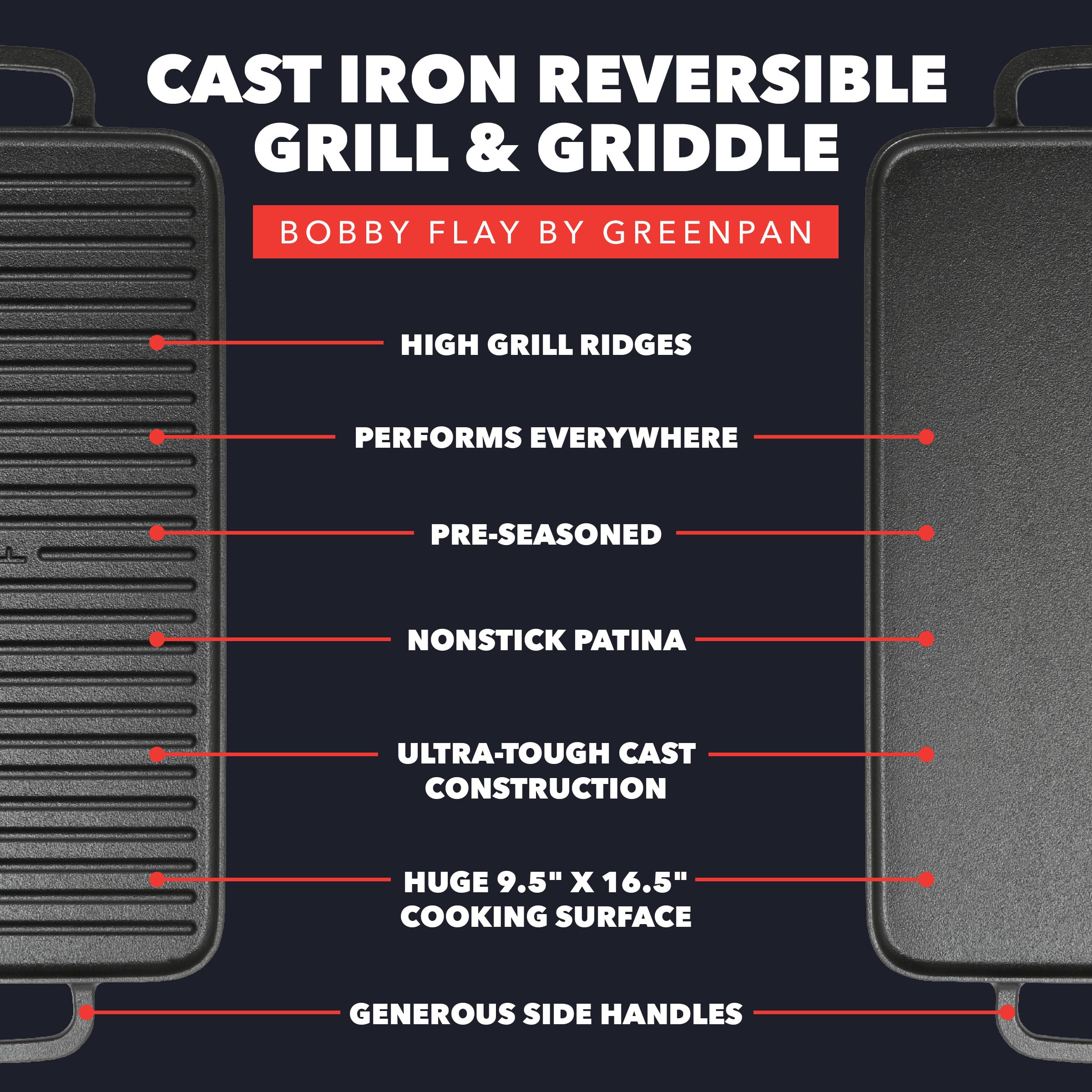 GreenPan Bobby Flay on gas stovetop demonstrating heat compatibility and steady performance
