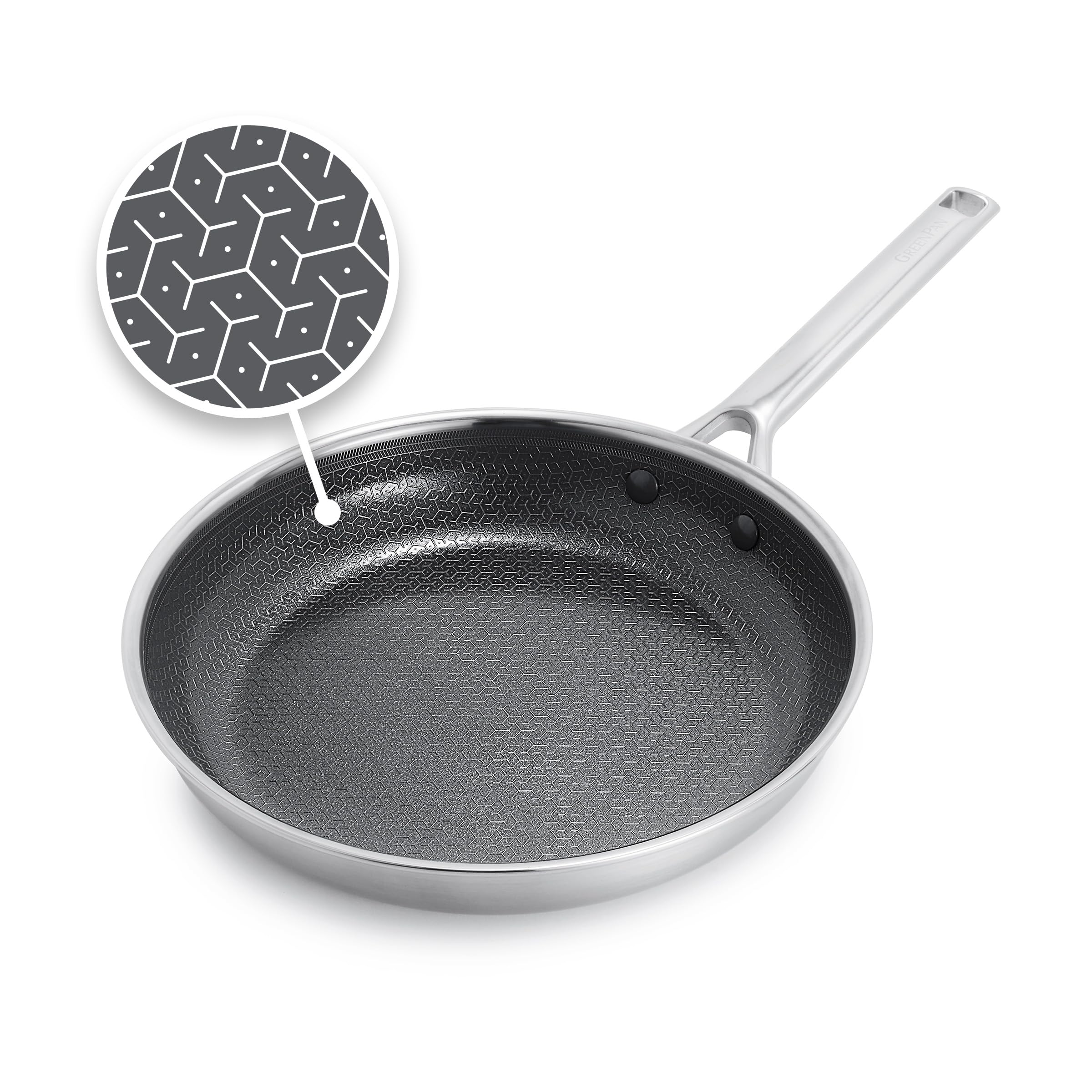 GreenPan hybrid 10" front view showing overall design and performance