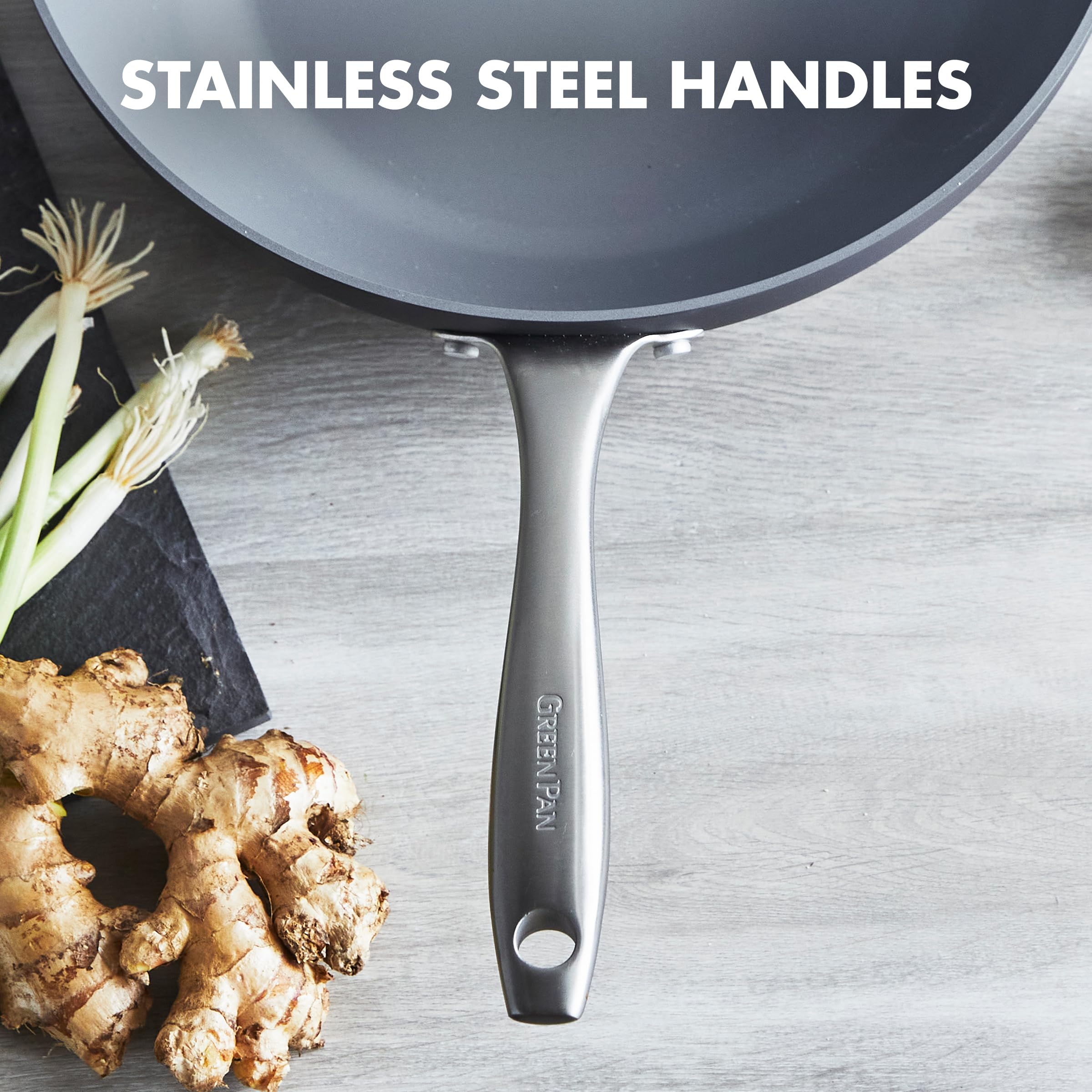 GreenPan Lima helper handle for safe lifting and serving large meals