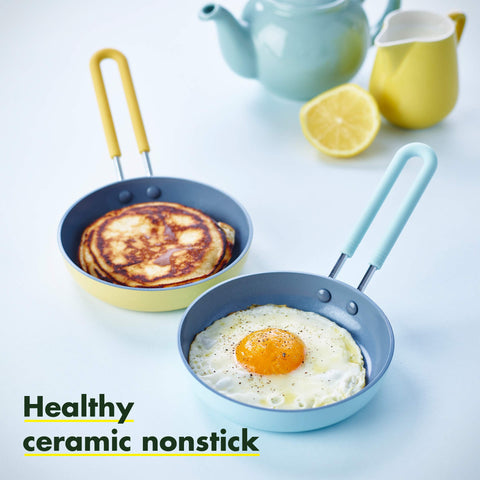 GreenPan ceramic nonstick surface detail highlighting Thermolon coating for easy release