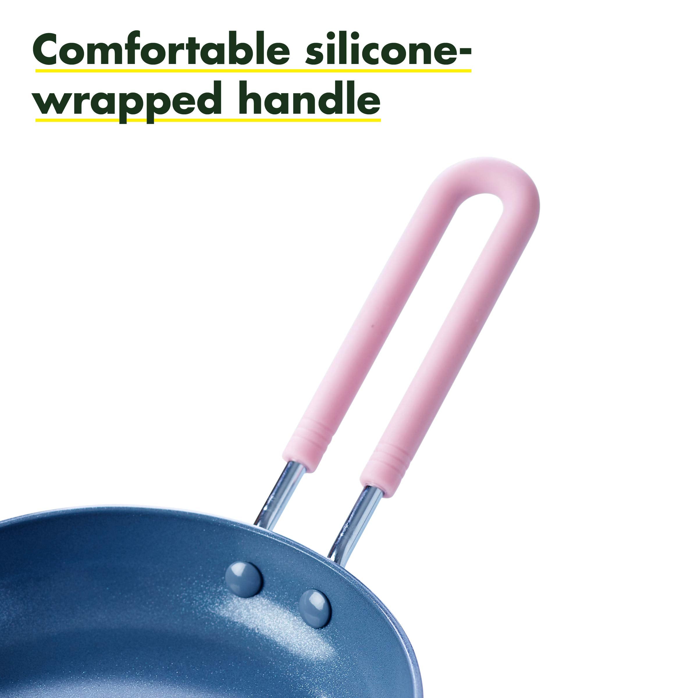 GreenPan mini side profile with oven-safe note showing 350°F versatility benefit