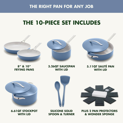 GreenPan forged lids showing utensil rest divot that reduces countertop mess