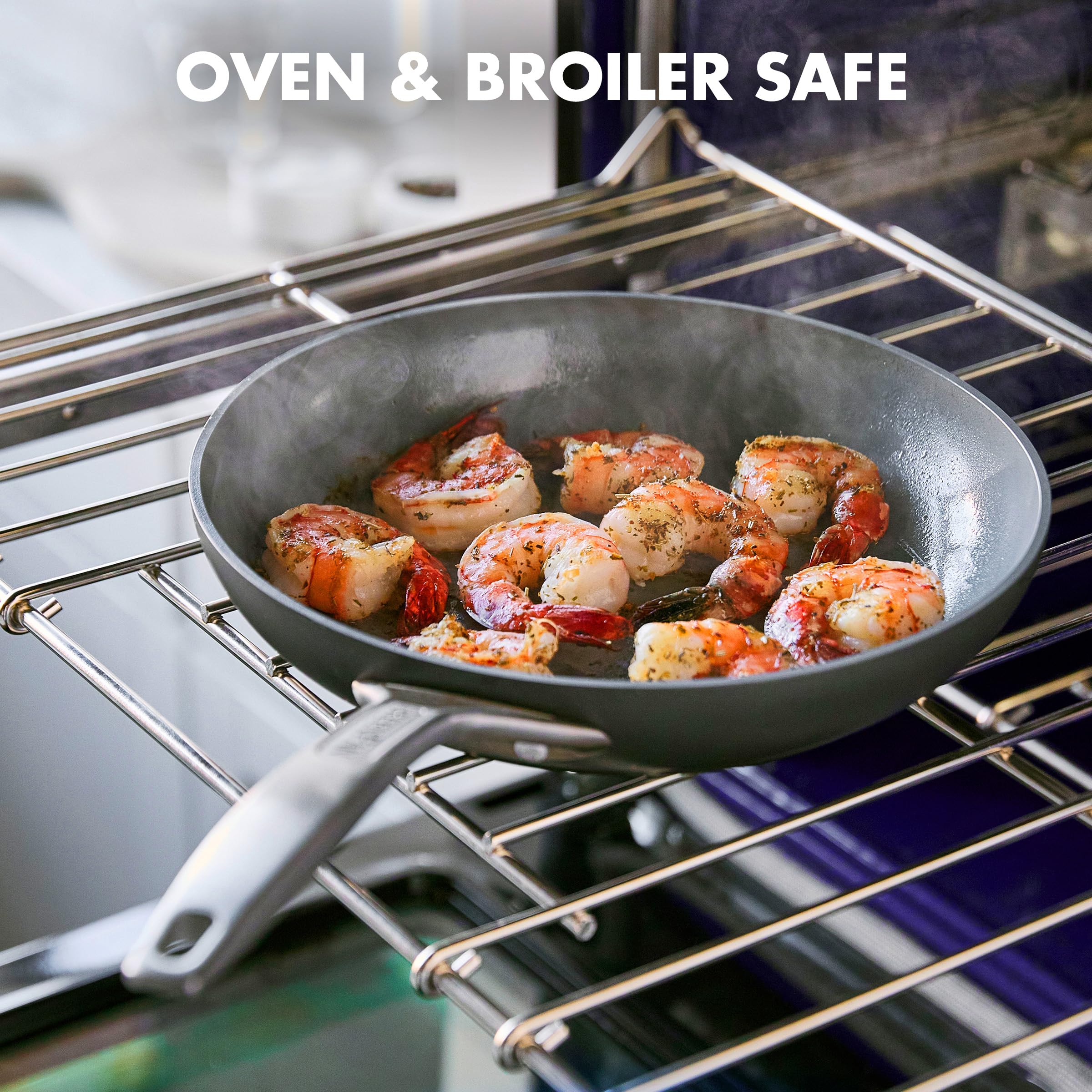 GreenPan Paris Pro side-by-side size comparison for versatile cooking needs