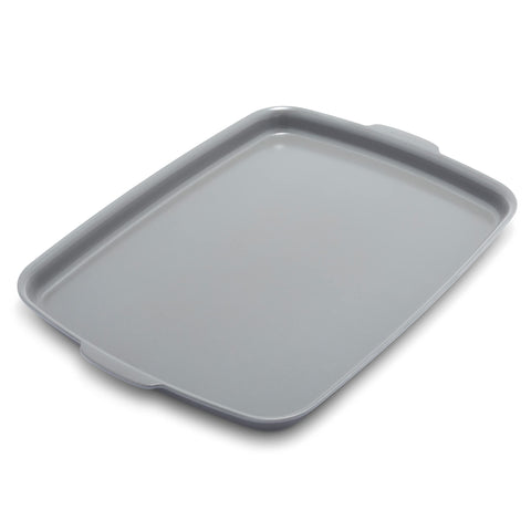GreenPan Premiere front view showing pan shape and oven-ready design benefit