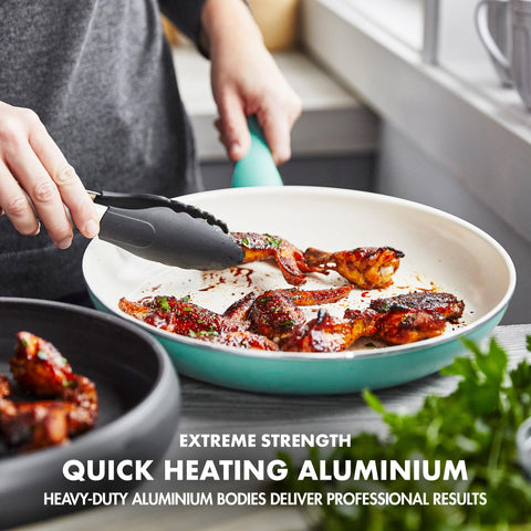 GreenPan Rio coating close-up highlighting diamond-reinforced Thermolon surface for easy release