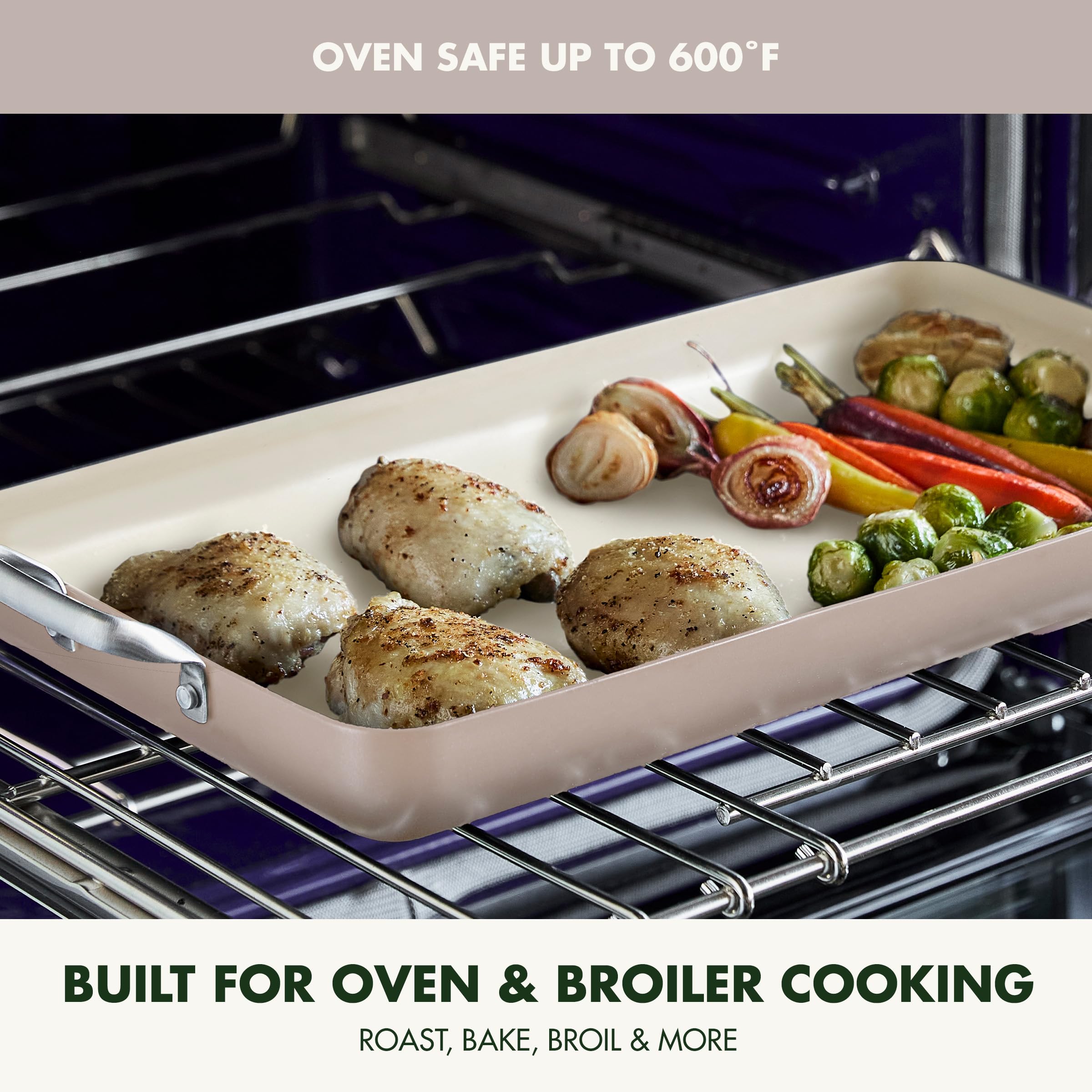 GreenPan Rio cooking pancakes with family, large-capacity cooking benefit