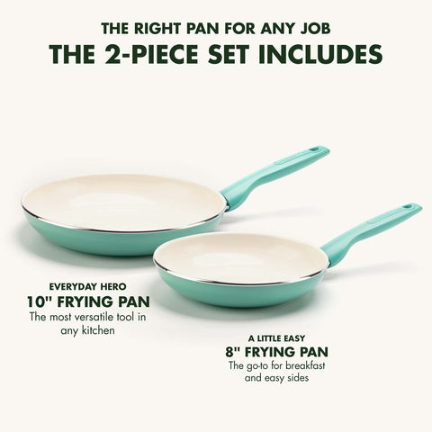 GreenPan side profile showing heavy-gauge base for even heat