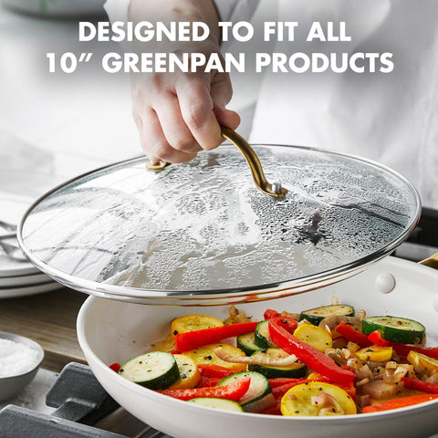 GreenPan tempered glass close-up displaying strength and visibility benefit