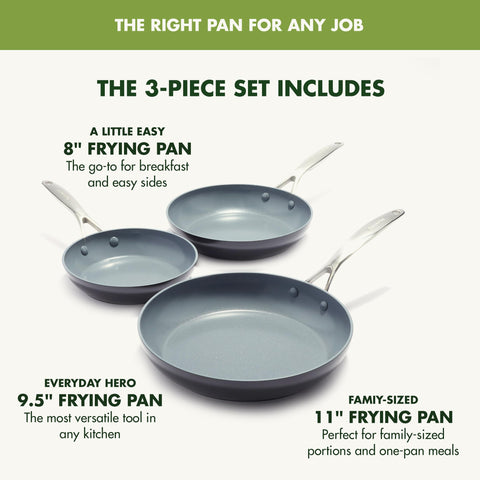 GreenPan 11-inch skillet inside oven to show oven-safe up to 600°F benefit