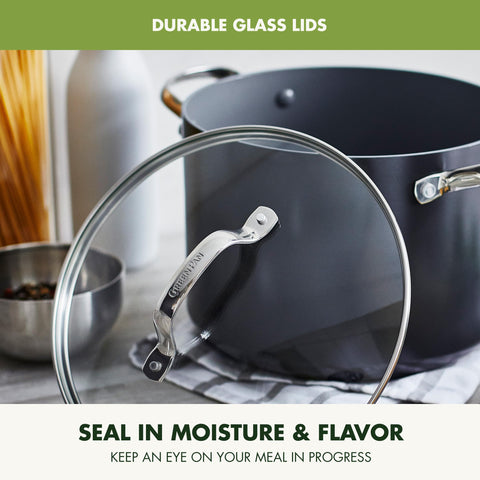GreenPan Valencia Pro inside a dishwasher, highlights effortless cleanup