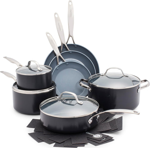 GreenPan Valencia Pro front set showing all 11 pieces for full kitchen coverage