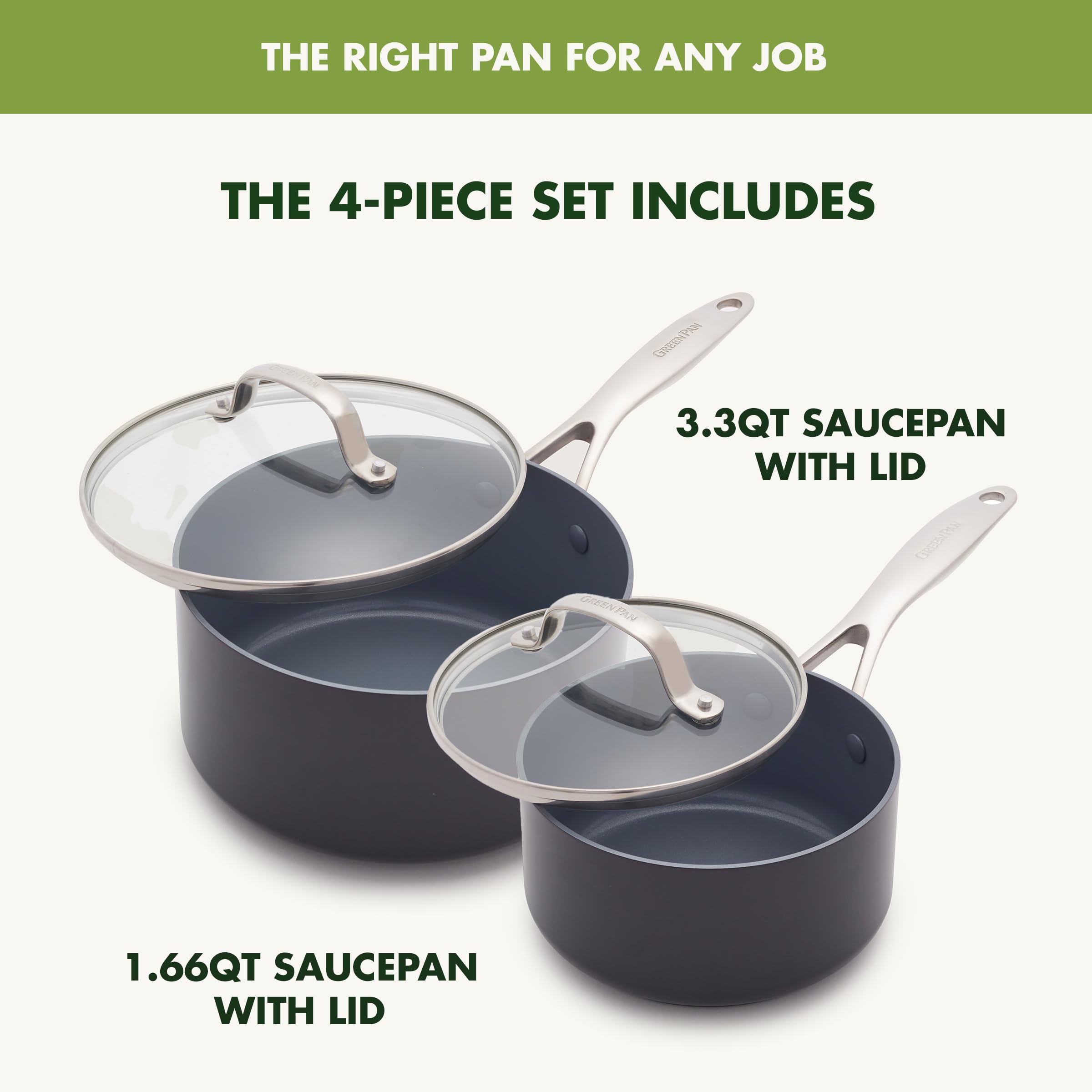 GreenPan interior coating closeup showing diamond-reinforced ceramic for easy release