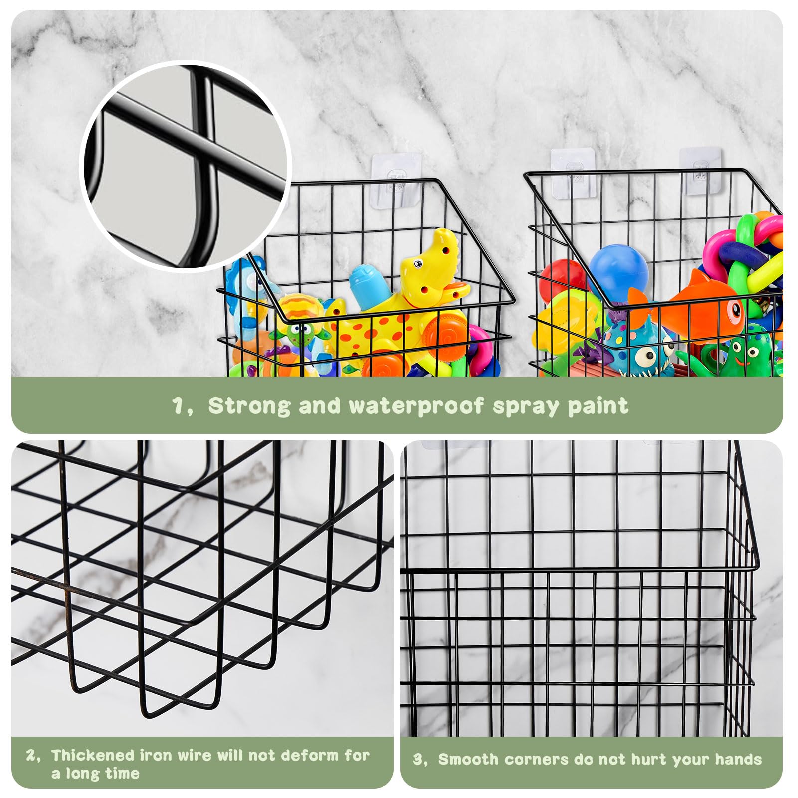 Greentainer child reaching into basket to show easy access and safe toy containment