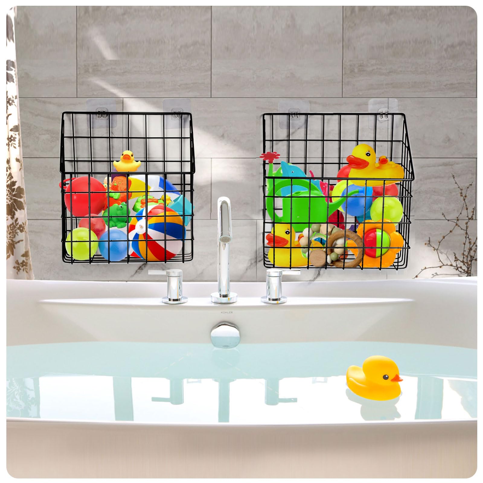 Greentainer multipurpose use with towels and toys showing versatile household storage