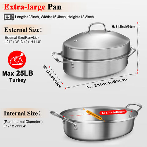 GRILL BUMP assembled pan with removable rack and lid illustrating versatility