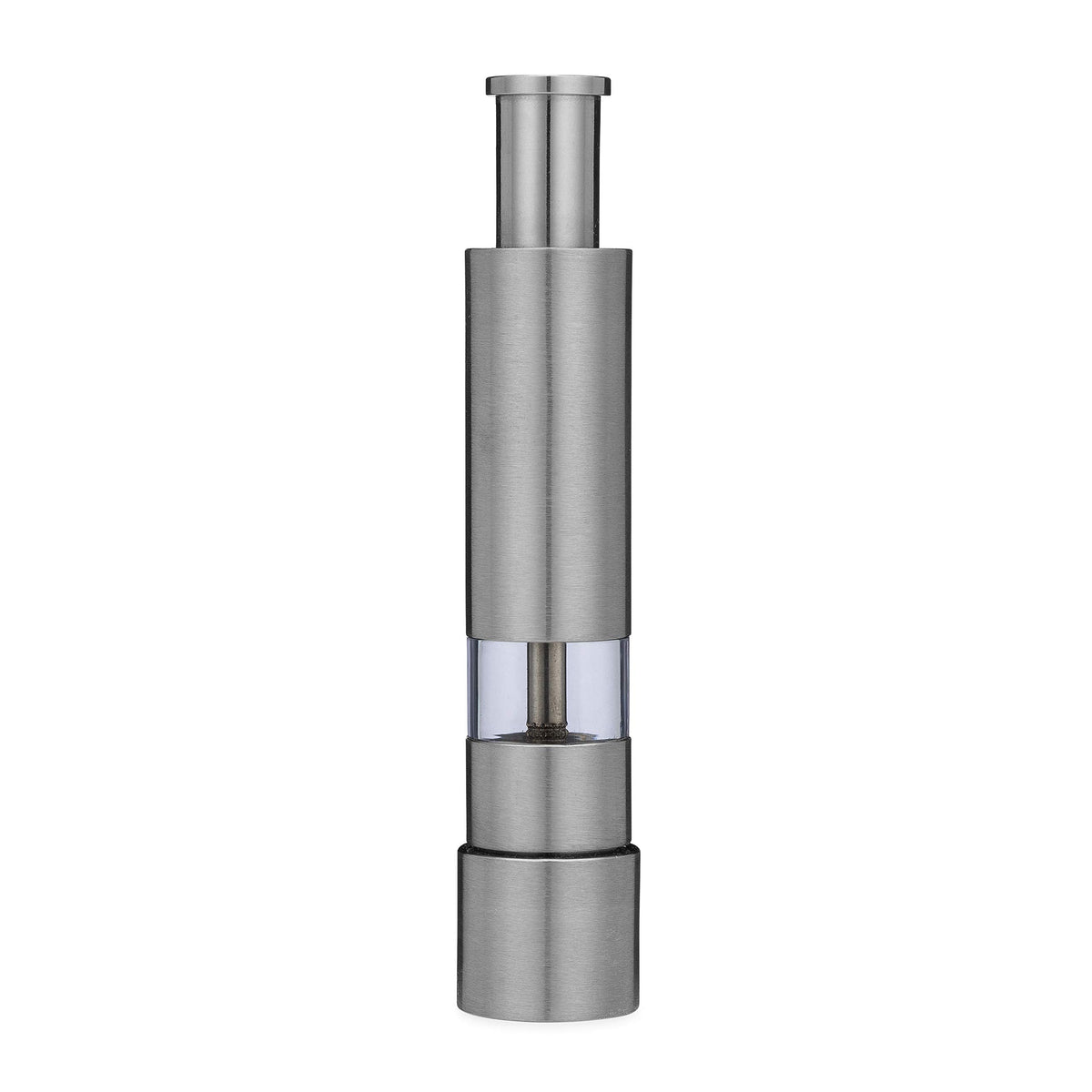 Grind Gourmet red grinder front view showing sleek finish and easy identification