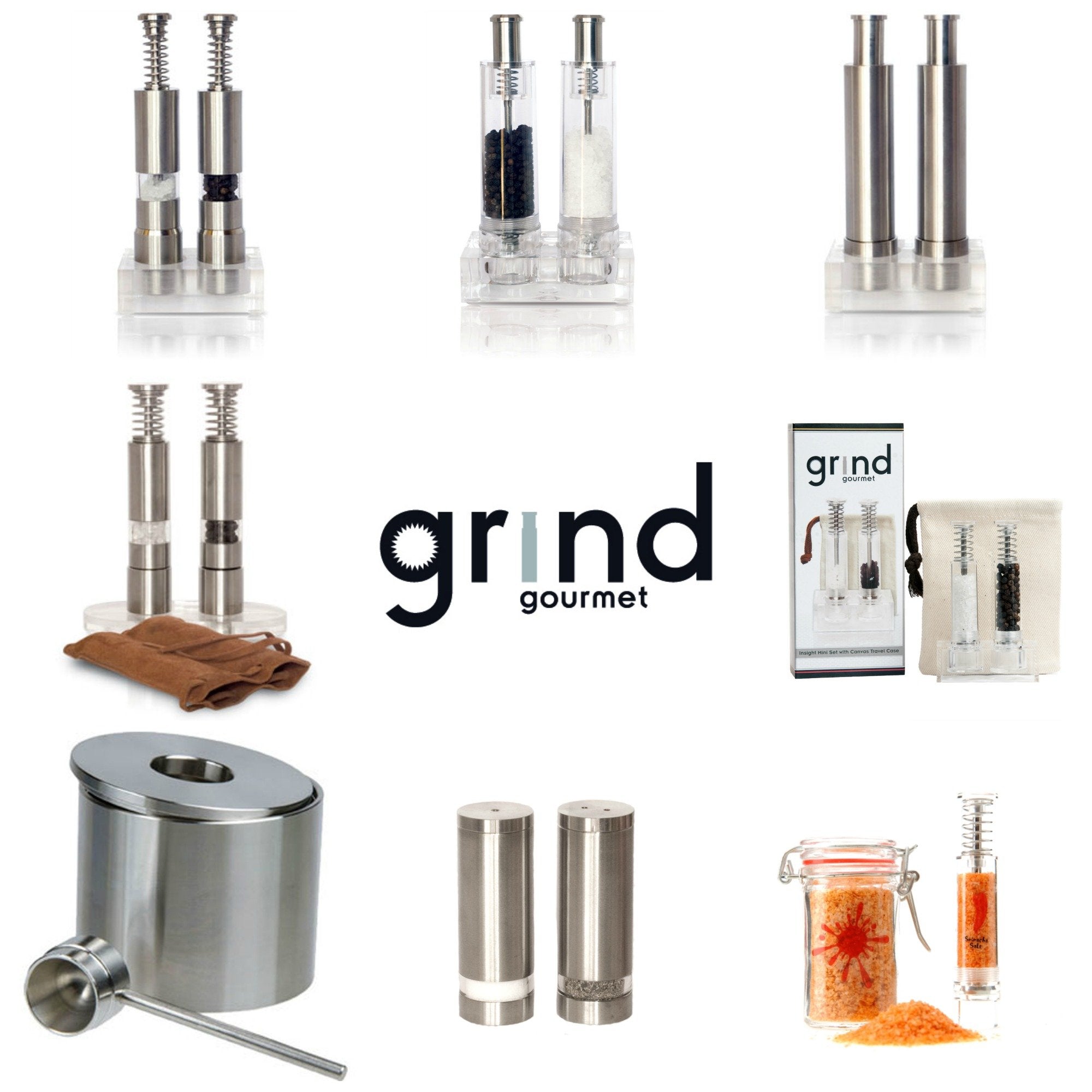 Grind Gourmet held in hand for scale showing compact design and comfortable grip