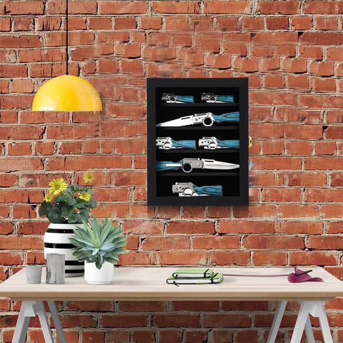 Grintus wall-mounted display showing neat presentation and space-saving benefit