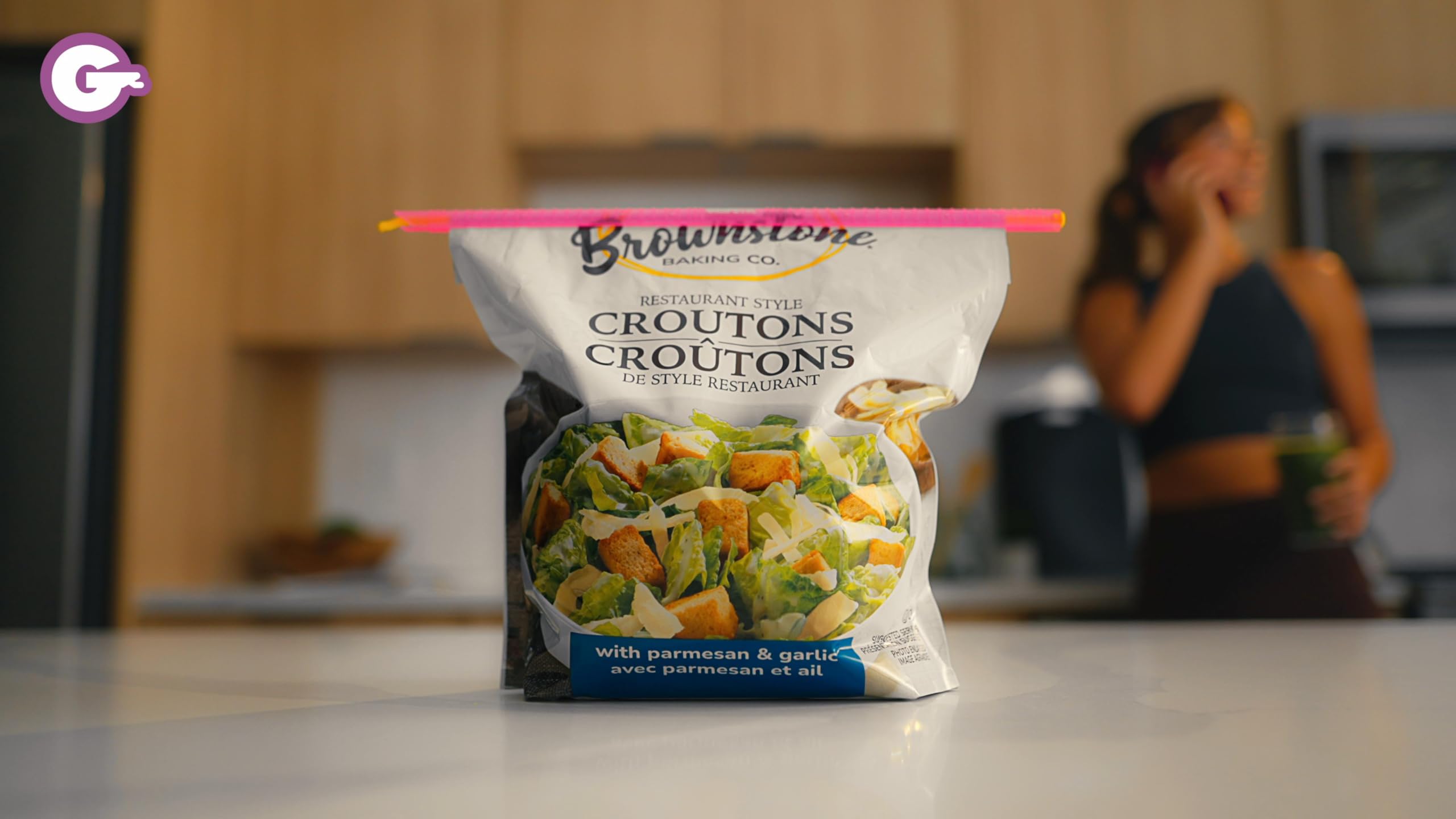 GripStic holding a frozen bag inside a freezer to protect food quality