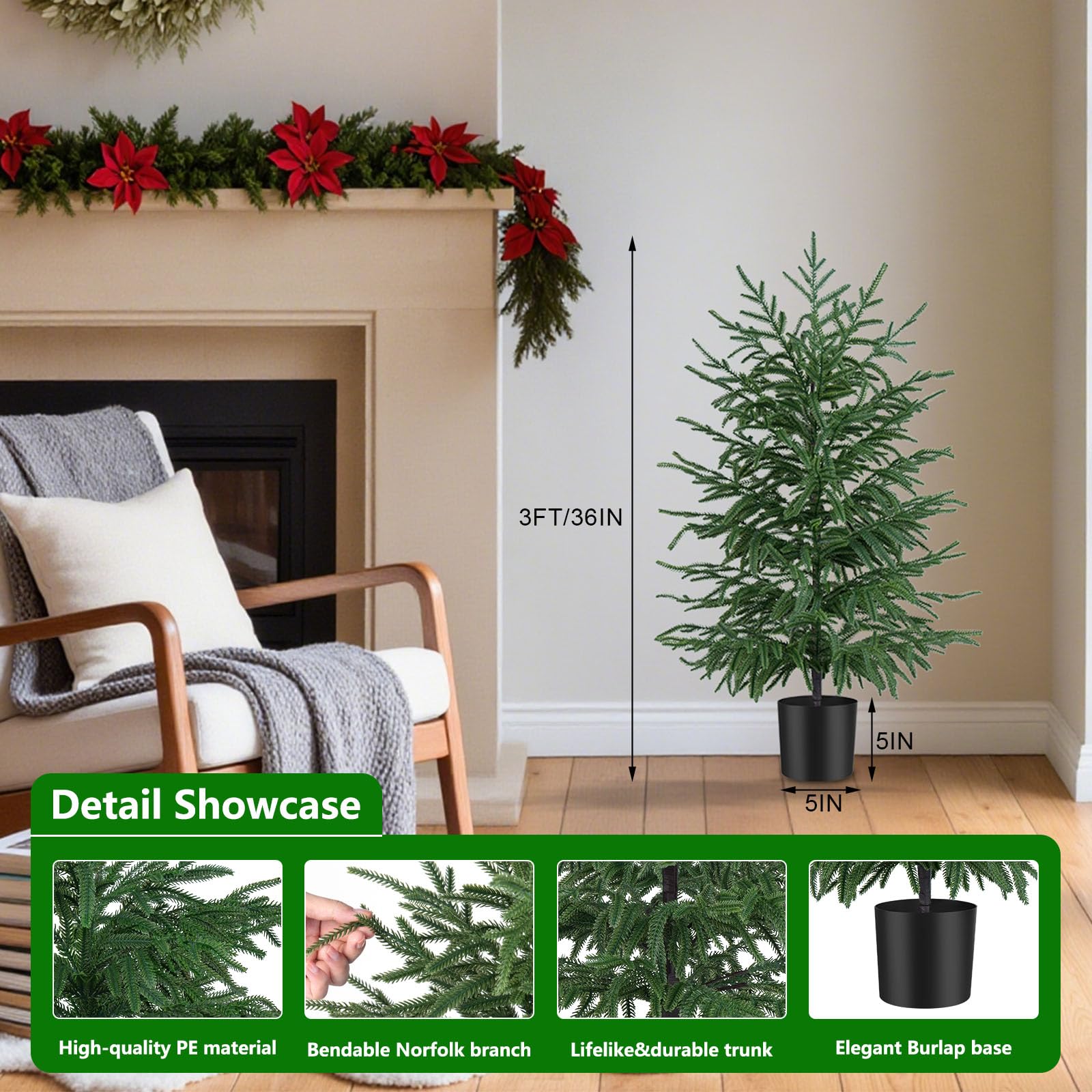 Grooy potted base and pot detail providing stable, ready-to-display setup