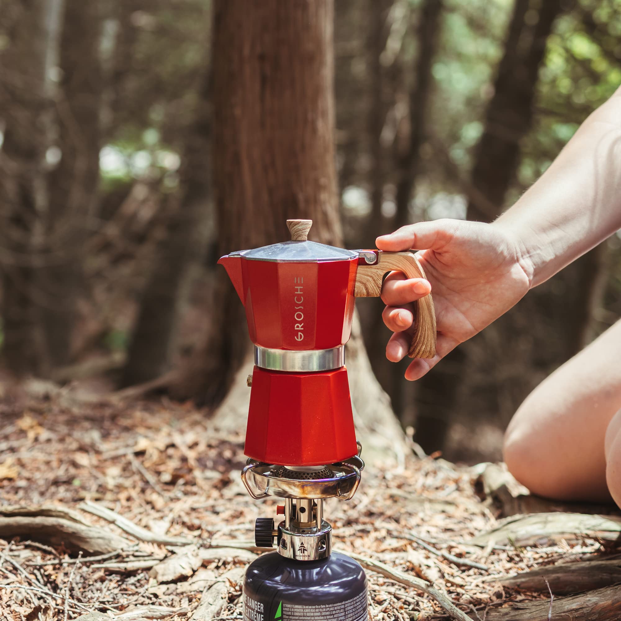 GROSCHE Milano on gas and camping stove benefit: versatile use at home and outdoors