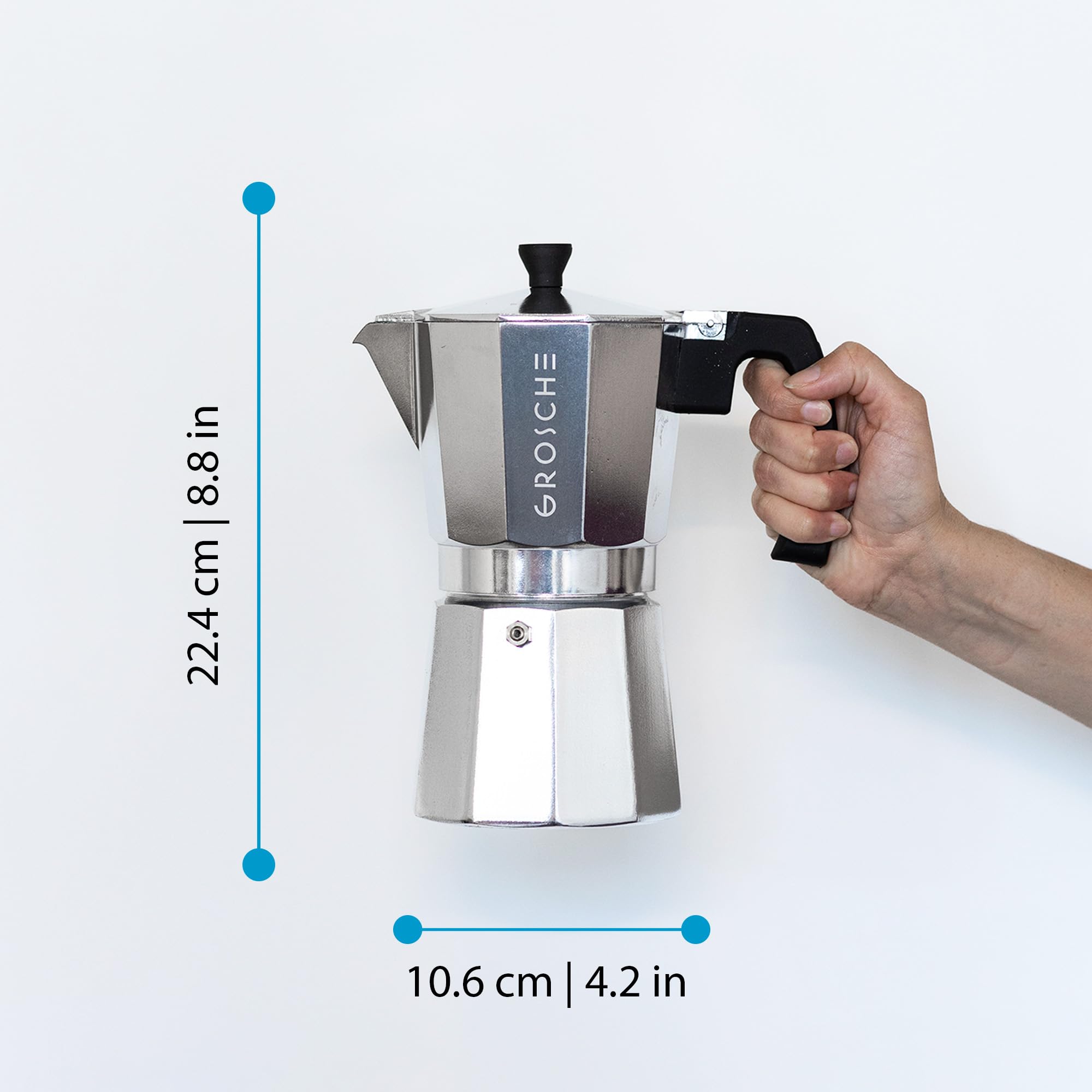 GROSCHE Milano paired with double-walled cups demonstrating serving style and insulation benefit